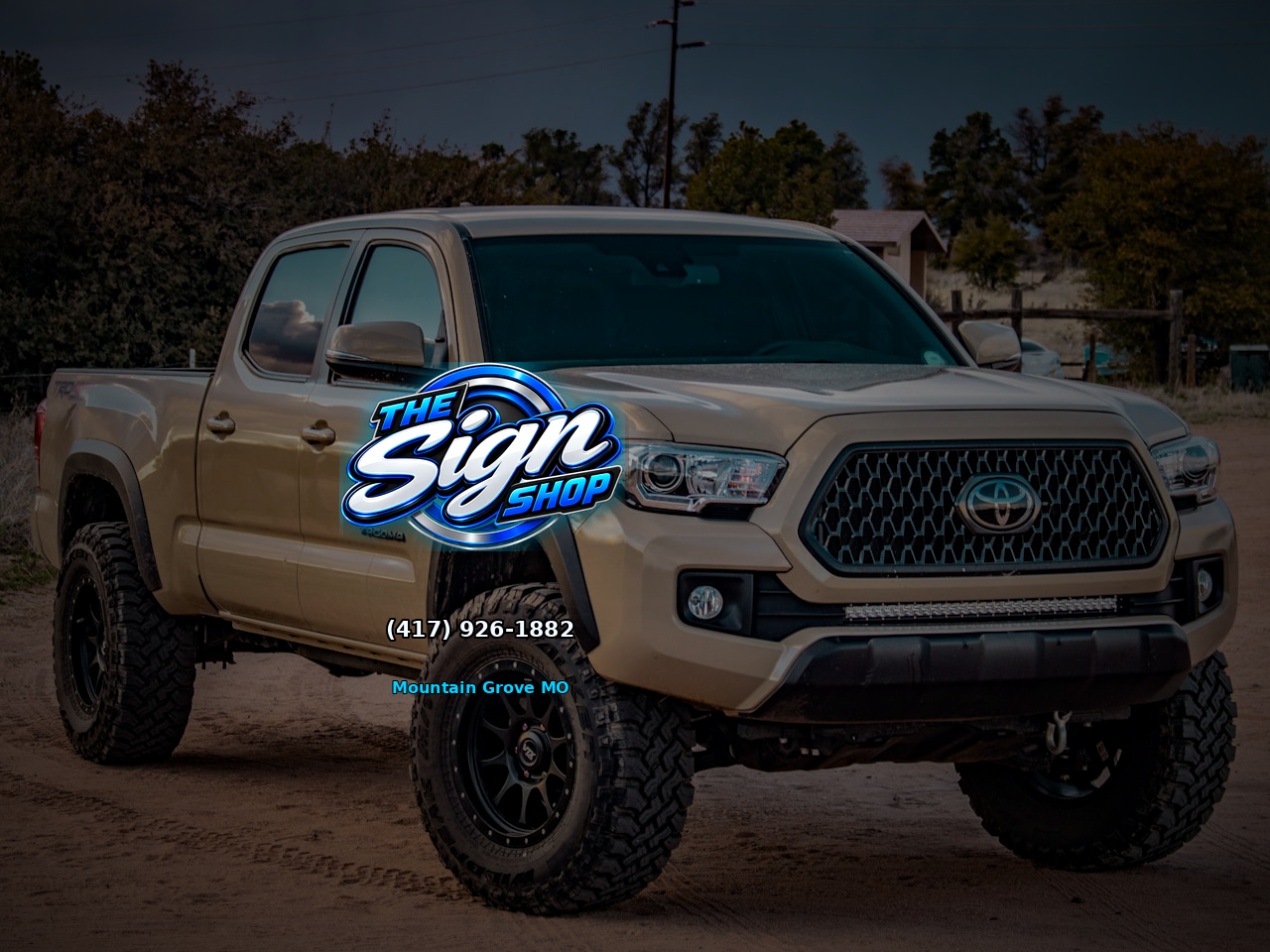 Vehicle lettering on a pickup