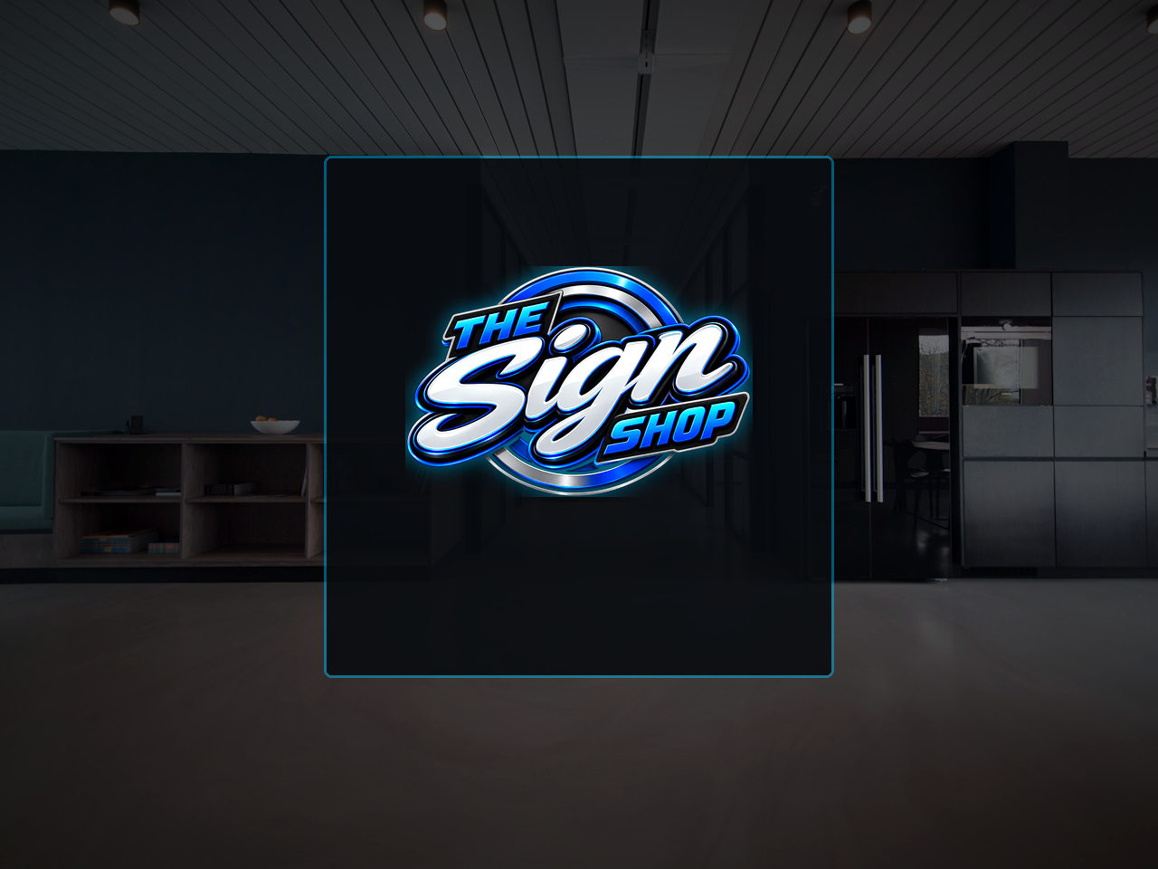 Styrene sign in a window