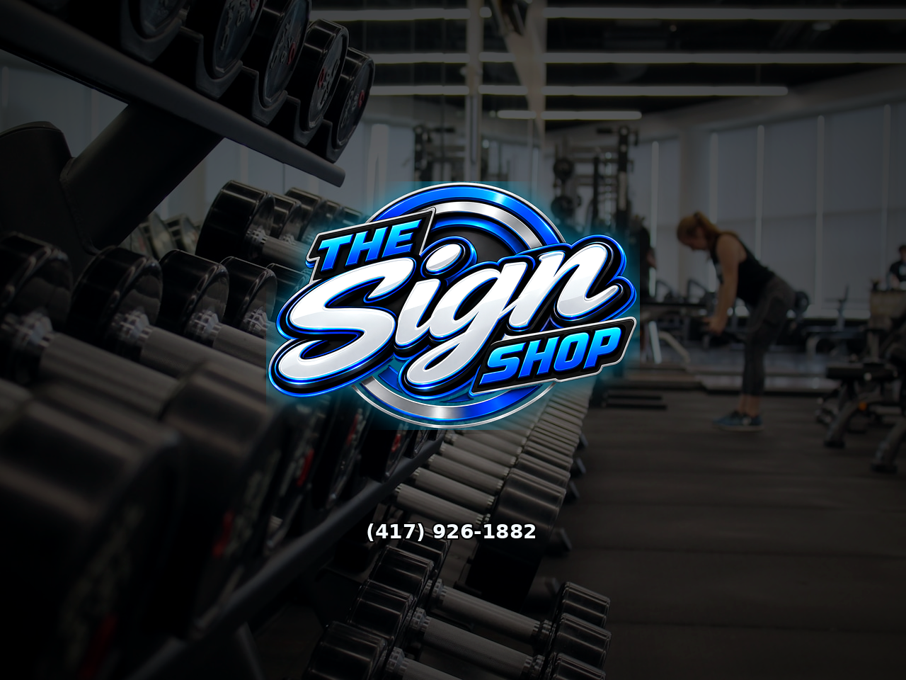Large wall graphic in a gym
