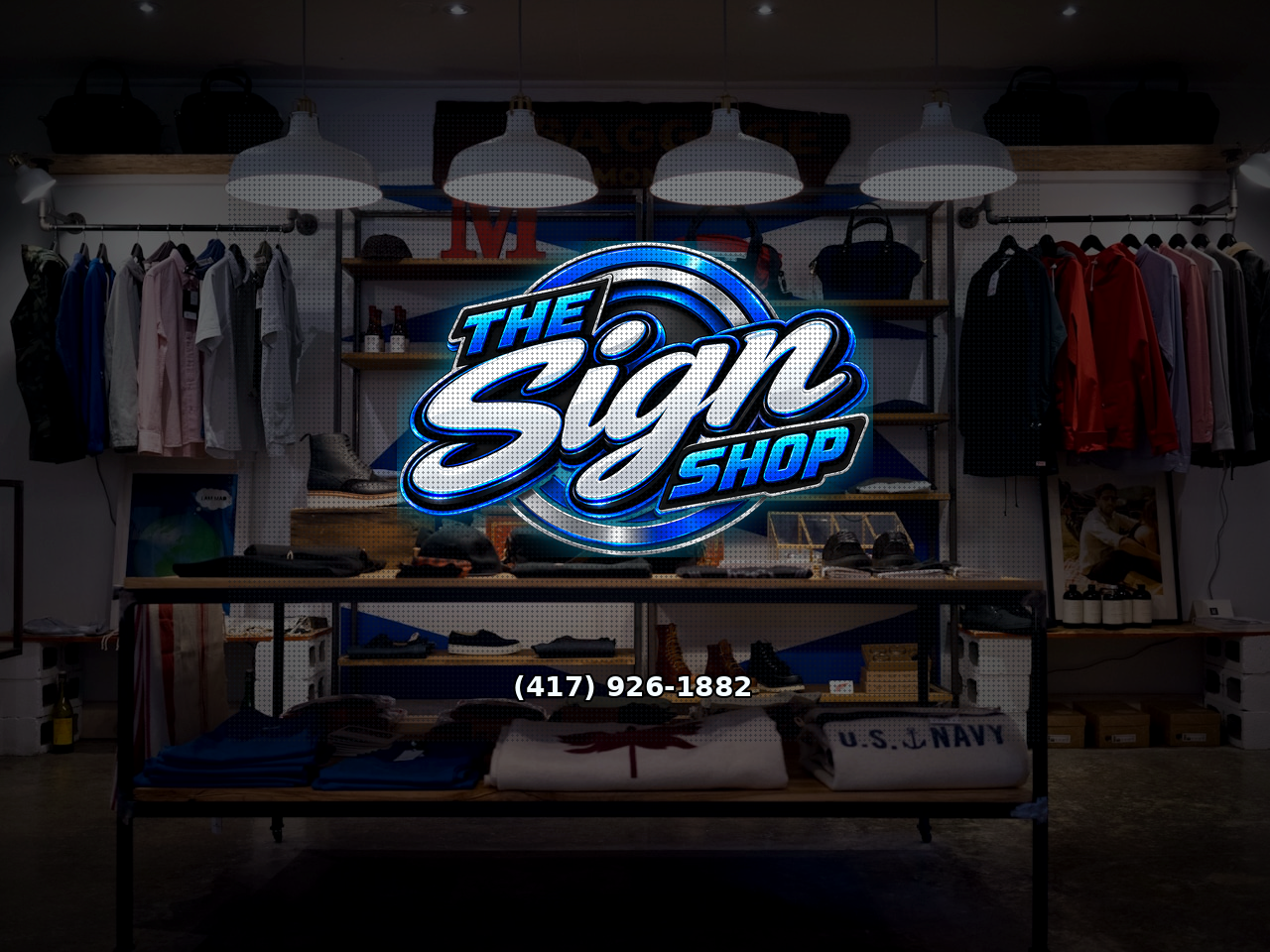 Perforated window graphics on a storefront